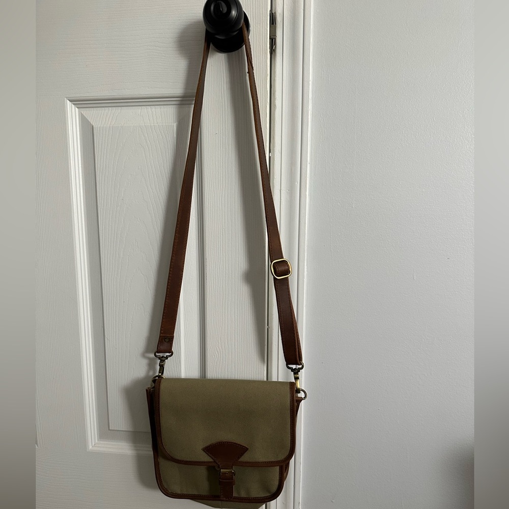 United By Blue green canvas bag